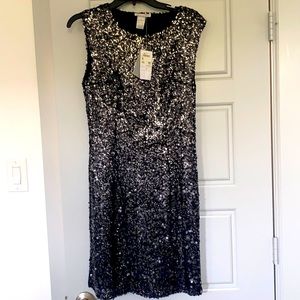 NWT size 8 black sequins cocktail dress